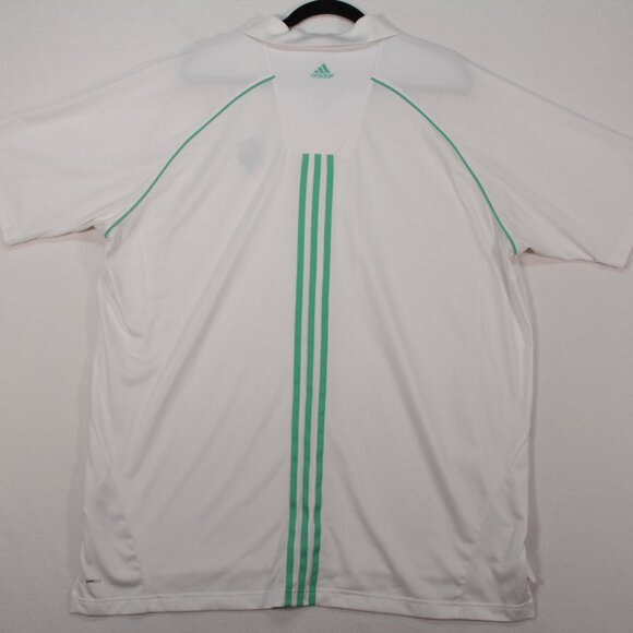Adidas  Polo Men's 2XL White Short Sleeve Solid ClimaCool Detroit Golf Club - Picture 7 of 10